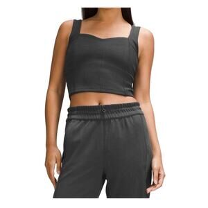 Lululemon Ribbed Softstreme Sweetheart Tank Top Black Size Small